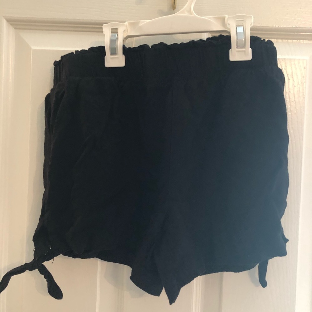 Black flowy shorts